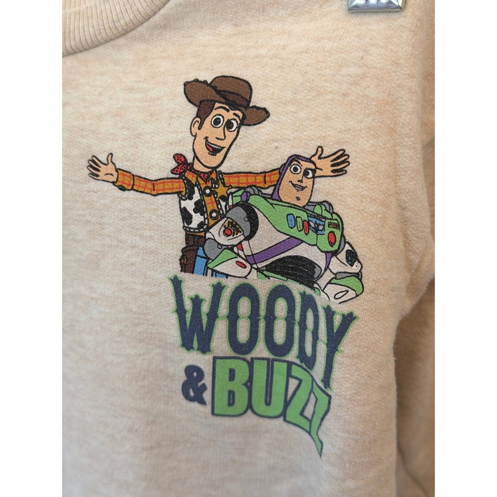Disney Pixar Toy Story Woody & Buzz Ultimate Duo Sweatshirt Tan 3T - Picture 2 of 6